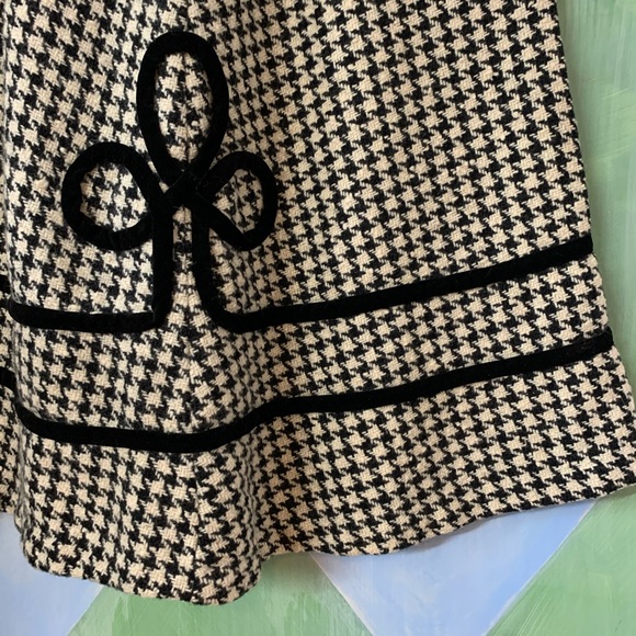 60s vintage B&W houndstooth full maxi poodle skirt - Picture 2 of 10